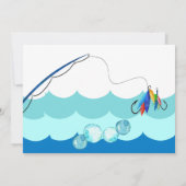 釣り 誕生日1歳 男の子 オフィシャル フォト ピクチャー 招待状 (裏面)