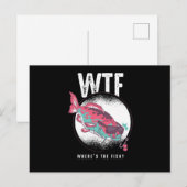 釣り 釣り人 魚好き ギフト WTF どこに  ポストカード (正面/裏面)