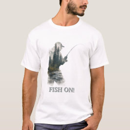 "釣れた!" Tシャツ