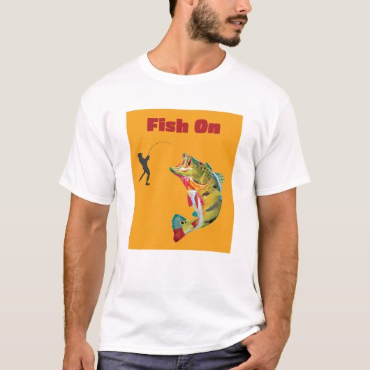 釣れた! Tシャツ (正面)