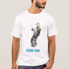 "釣れた!" Tシャツ