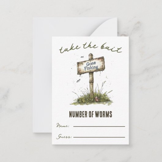 釣れワームの推測ゲーム ノートカード (正面)