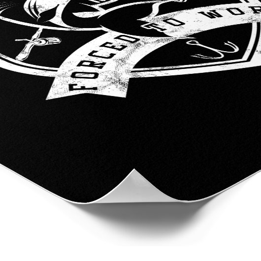 釣生まれり人の仕事を強制さおもしろいれる ポスター (角)