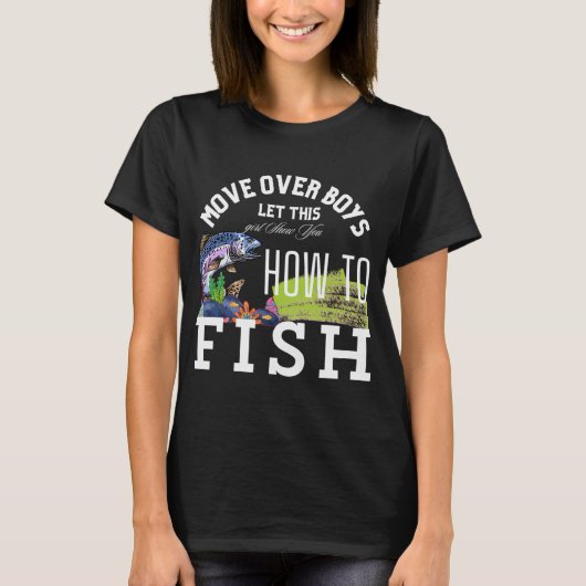 釣竿を持つ人魚 Tシャツ (正面)