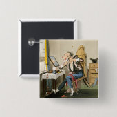 鈍いかみそり、パブ。 狩りによって、1827年(着色されたetchin 缶バッジ (正面&裏面)