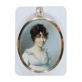 鈍い家族の女性(アイボリー上のガッシュとW/c マグネット (縦)