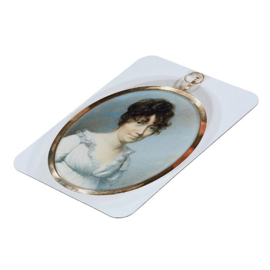 鈍い家族の女性(アイボリー上のガッシュとW/c マグネット (左側)