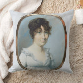 鈍い家族の女性(w/cおよびアイボリーのグワッシュ クッション (ブランケット)