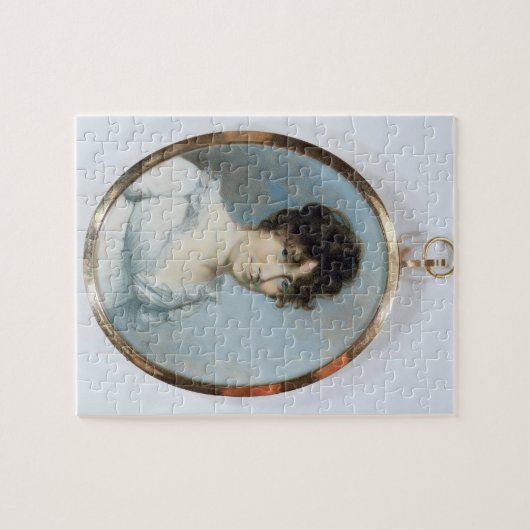 鈍い家族の女性(w/cおよびアイボリーのグワッシュ ジグソーパズル (横)