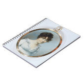 鈍い家族の女性(w/cおよびアイボリーのグワッシュ ノートブック (左側)