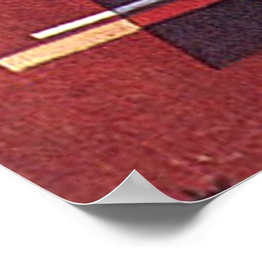 鈍い赤、有名なワシリー・カンディンスキー絵画の話だ ポスター (角)