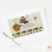 鈍い運転気に遠くに 長方形シール (封筒)