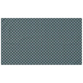 鈍い青色のクロスタータンチェック格子及び薄い灰色のレリーフ、 浮き彫り テーブルクロス (正面(横))