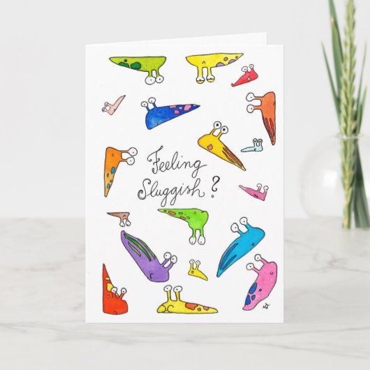 鈍感じい?早く元気になれ。グリーティングカード カード (正面)