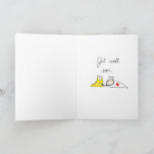 鈍感じい？早く元気になれ。グリーティングカード カード (内部)