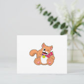 鈴をつけた猫 ポストカード (スタンド正面)