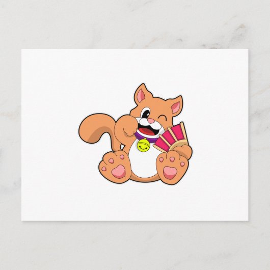 鈴をつけた猫 ポストカード (正面)