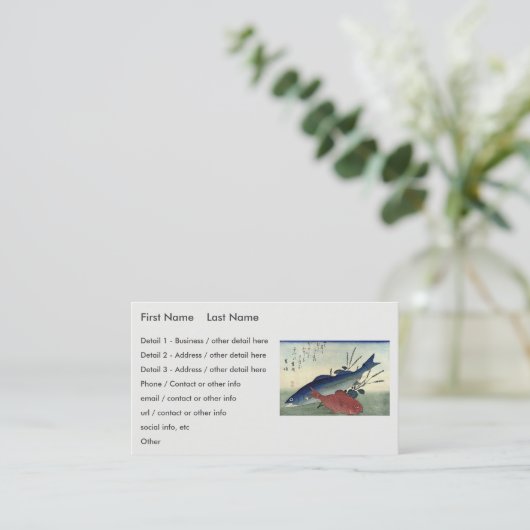 鈴木欽明台 – 広重日本のの魚 名刺 (スタンド正面)