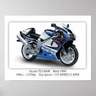 鈴木TL1000R 1998年バイク – A3 ポスター
