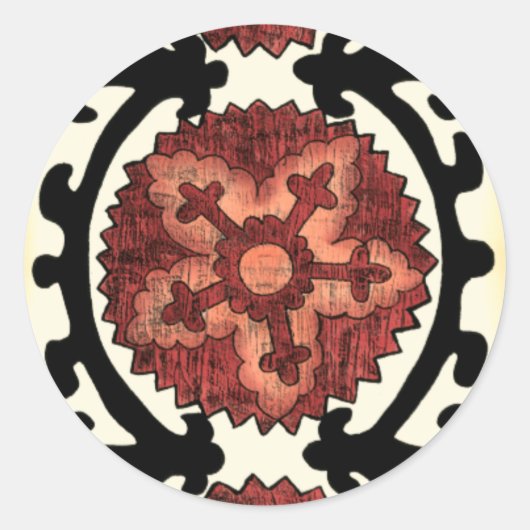 鈴谷スタイル装飾花柄 ラウンドシール (正面)