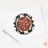 鈴谷スタイル装飾花柄 ラウンドシール (封筒)