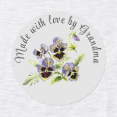 鉄のかわいらしラベルで作られたフローラ ラベル (デザイン1)