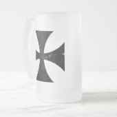 鉄の交差のドイツ語かドイツドイツ連邦軍 フロストグラスビールジョッキ (正面左)