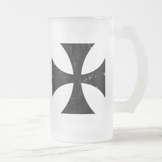 鉄の交差のドイツ語かドイツドイツ連邦軍 フロストグラスビールジョッキ (右)