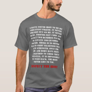 鉄の前部を尊重して下さい Tシャツ