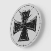 鉄の十字のアクリルの柱時計 ラージ壁時計 (傾斜)