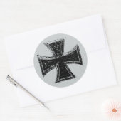 鉄の十字のステッカー ラウンドシール (封筒)