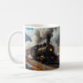 鉄の旅：開けた国を蒸気列車 コーヒーマグカップ (左)
