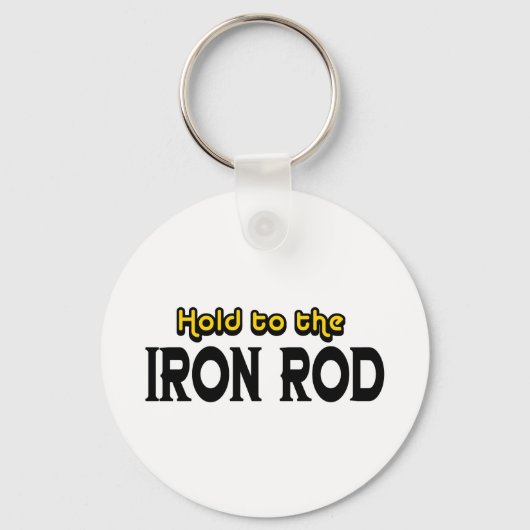 鉄の棒を押さえる キーホルダー (正面)