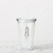 鉄の玉座のアイコン アクリルタンブラー (裏面)