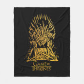 鉄の玉座のアイコン フリースブランケット (正面)