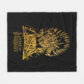 鉄の玉座のアイコン フリースブランケット (正面(横))