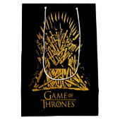 鉄の玉座のアイコン ミディアムペーパーバッグ (裏面)