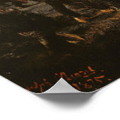 鉄の粉転が工場1875年 ポスター (角)