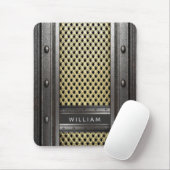 鉄の金属の荒い産業労働者の男性 マウスパッド (マウス)