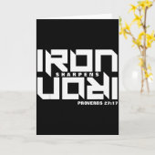 鉄は鉄を研ぐ - 箴言27:17 - 聖書の言葉 - クリスチャン カード (黄色い花)