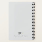 鉄は鉄5.5x8.5インチグレースパイラルをシャープ ノートブック (裏面)