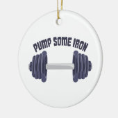 鉄をポンプで打ち上げる セラミックオーナメント (左)