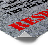 鉄を尊重する ポスター (角)