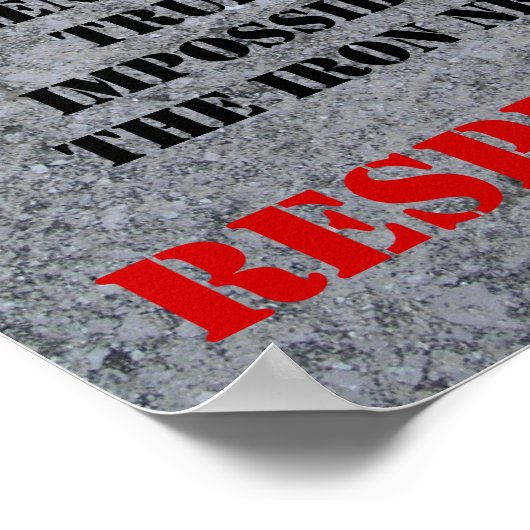 鉄を尊重する ポスター (角)