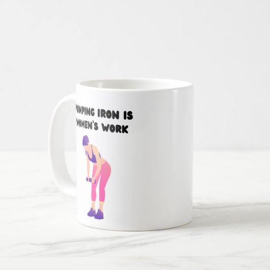 鉄を汲み上げるのは女性の仕事 コーヒーマグカップ (正面左)