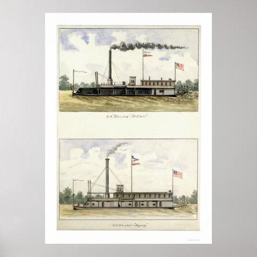 鉄クラッドセントクレア1864 ポスター (正面)