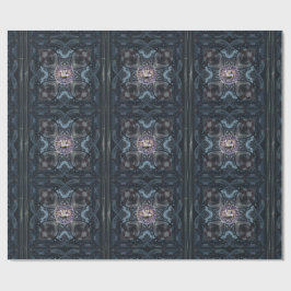 鉄クロスブラックタイル上の騎士テンプラのシール ラッピングペーパー