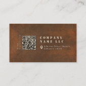 鉄ス素朴テンはっきりしたシルメタルタイポグラフィ 名刺 (裏面)