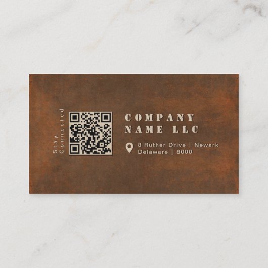 鉄ス素朴テンはっきりしたシルメタルタイポグラフィ 名刺 (裏面)