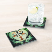 鉄ハート ガラスコースター (アングル)